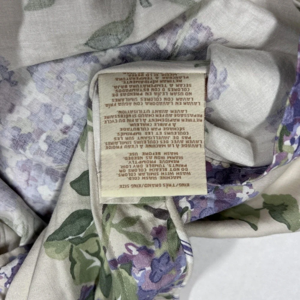 Ralph Lauren Cape Elizabeth King Size Pillow Sham Lilac Purple Case‎ Cotton